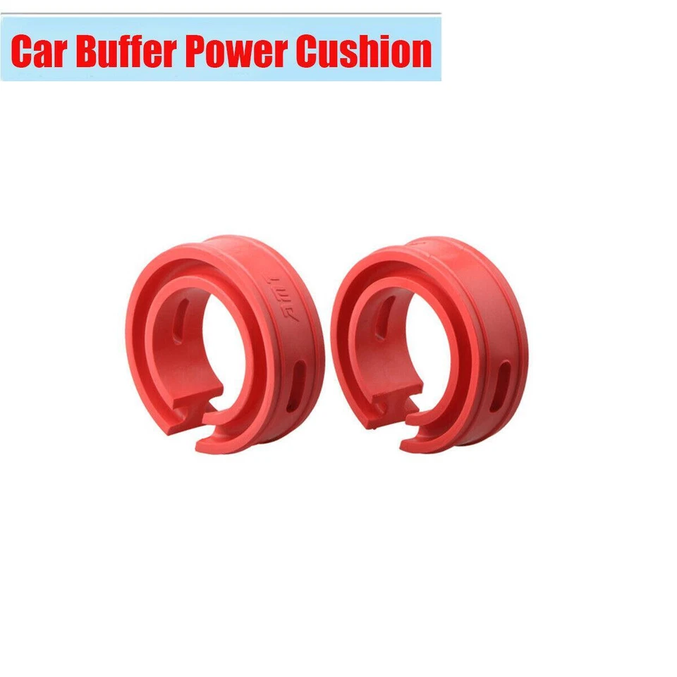 Car Modified Shock Absorber Coil Spring Power Cushion Buffer Red Rubber Type E - Image 1 of 4