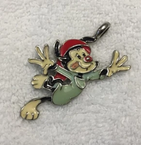 Vintage Warner Bros Animaniacs Yakking Enamel Keychain Charm Necklace Kids WB - Picture 1 of 3