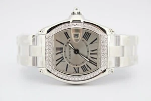 RELOJ CARTIER ROADSTER SEÑORA ACERO INOXIDABLE DIAMANTE INCRUSTADO REF W62016V3 - Imagen 1 de 12