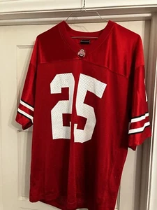 Maglia squadra Ohio State Atlantis uomo #25 scollo a V calcio taglia L rossa manica corta - Foto 1 di 9