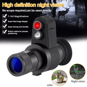 IR Night Vision Sight Cross Cursor Hunting HD 7-14x Mag. Reticle Scope Monocular - Picture 1 of 14