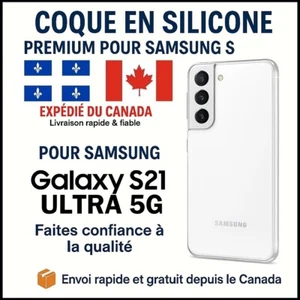 Coque arrière pour SAMSUNG Galaxy S21 Ultra 5G en silicone transparent TPU Neuf - Photo 1 sur 5