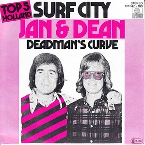 JAN & DEAN  Surf City PICTURE SLEEVE 7" 45 rpm record + juke box title strip NEW - Picture 1 of 2