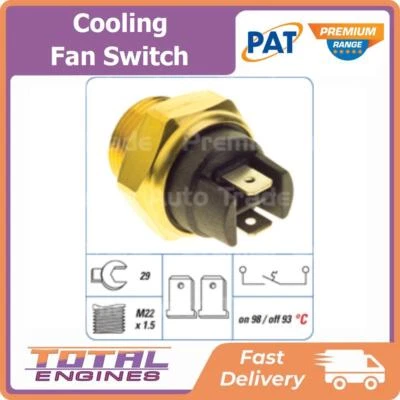 PAT Premium Cooling Fan Switch fits Citroen AX 1.4L 4Cyl TU3F - image 1 of 2