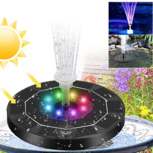 3W Solar Springbrunnen 8 LED Teichpumpe Solarbrunnen Wasserpumpe Brunnenpumpe - Bild 1 von 12