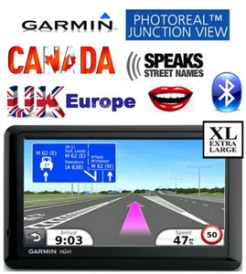 GARMIN 1390 SAT NAV CANADA 2024 UK NTH EUROPE SPEAKS ST NAME SPEED CAMS B-SCREEN - Picture 1 of 24
