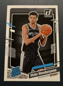VICTOR WEMBANYAMA 1 2023-24 DONRUSS RATED ROOKIE SPURS BASE RC  - Picture 1 of 2