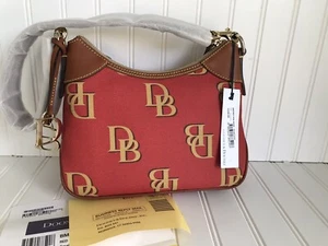Dooney & Bourke Monogram Collection Red Hobo New with Tag - Picture 1 of 9