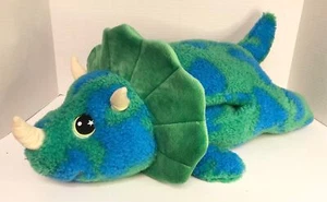 *Grande* Russ HUG A PET Triceratops Dinosaurio Peluche 22" Dino Azul Verde Manguito MWT - Imagen 1 de 3
