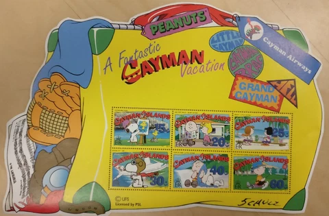 CAYMAN ISLANDS 2003 - Sheet of Snoopy Peanuts - Sheet of 6 stamps - MNH Cover