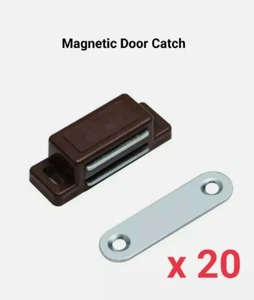 Taskmaster 46mm Brown Magnetic Cabinet Door Catch - 20 Pack - Picture 1 of 2