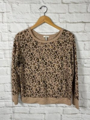 Joie Mujer Estampado Leopardo Manga Larga Ligero Pullover Sudadera Talla Pequeña Foto 1 de 4