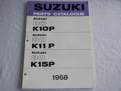 NOS 1964-1968 Suzuki 80 K10P K11P K15P Parts book list manual - Image 1 of 4