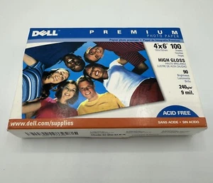 Dell Premium High Gloss 4x6 100 Sheets Photo Paper 90 Brightness Acid Free - Picture 1 of 4