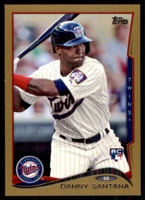 2014 Topps Update Gold Danny Santana RC 887/2014 Minnesota Twins #US-184 - Image 1 of 2