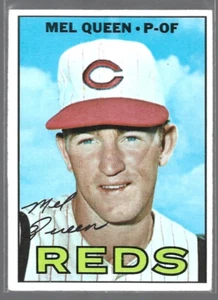 Mel Queen 1967 Topps Baseball Card #374-Cincinnati Reds - Picture 1 of 2