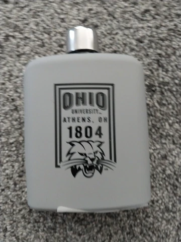 Ohio University Glass Rubber Hip Flask New Cover