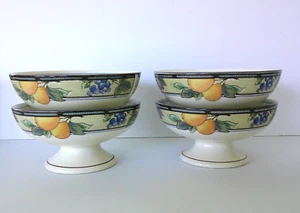 4er Set Mikasa Intaglio Garten Ernte Sherbet/Dessertschalen mit Fuß - 4,75" - Bild 1 von 7