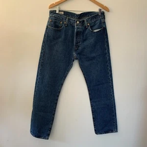 Levi's 501 Mid Blue Straight Jeans W34 L32 - Picture 1 of 4