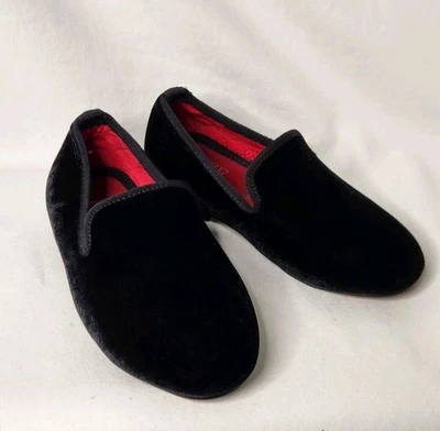 Zapatos Mocasines FERUCCI Niños Negro Terciopelo Liso Eventos Especiales Talla T12 - Imagen 1 de 4