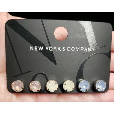 New York & Company Three Pairs of Opalescent Stud Earrings w/tags - Image 1 of 4