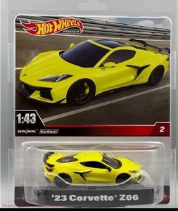 Corvette Z06 Hot WheeLs Premium '23, 1:43, amarillo. - Imagen 1 de 3