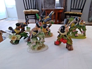 Vintage 5 Keramik/Porzellan Vogel Figuren Gr. ca. 4,5" - 5". (c) - Bild 1 von 12