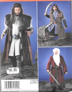 Simplicity Pattern Dwarf Thorin Balin Kili Hobbit Medieval Costume Size XS-XL - Picture 1 of 4