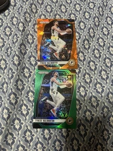 tyresse haliburton orange cracked ice 2024-2025 panini And Green - Picture 1 of 4