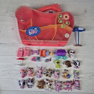 Hasbro LPS Littlest Pet Shop Figures Bundle Carry Storage Case & Accessories - Picture 1 of 18