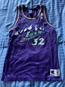 Vintage Karl Malone Utah Jazz Champion Jersey Size 40 NBA - Picture 1 of 6