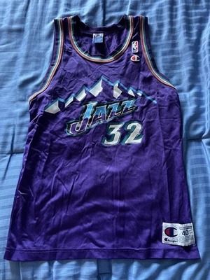 Vintage Karl Malone Utah Jazz Champion Jersey Size 40 NBA - Image 1 of 4
