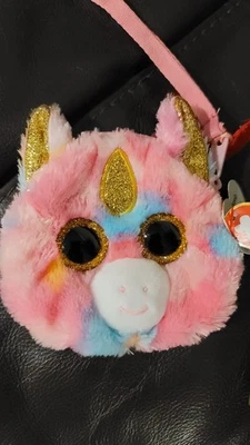 TY Fashion Collection Fantasia Unicorn Beanie Boo Coin Purse Wristlet for Girls - Image 1 of 4