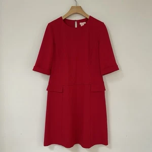 Collette Dinnigan Dress Sz Medium Red Jersey Stretch A-Line Knee Length - Picture 1 of 12