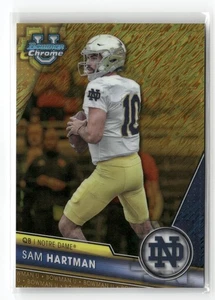 2023 Bowman University Chrome #165 Sam Hartman Gold Shimmer Refractor #/50 - Picture 1 of 2