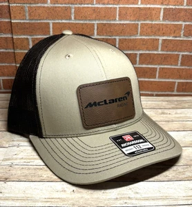 Sombrero de camionero Richardson 112 F1 Mclaren Racing parche de cuero sintético - azul marino/caqui - Imagen 1 de 4