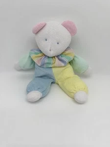 Vintage Pastel Terry Cloth Bear Plush Stuffed Animal with Ruffle Collar by Eden - Bild 1 von 12