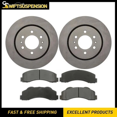 Kit de pastillas de freno delanteras y rotores de disco para Ford Expedition 2010 2011 2012 2013 Foto 1 de 3