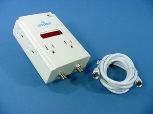 Leviton COMMERCIAL Compact Block Wall Surge Protector Suppressor CATV 4900-PC - Imagen 1 de 3