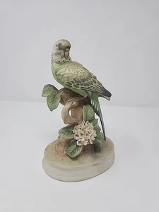 Statuina porcellana dipinta a mano Andrea by Sadek Parakeet made in Japan vintage - Foto 1 di 11