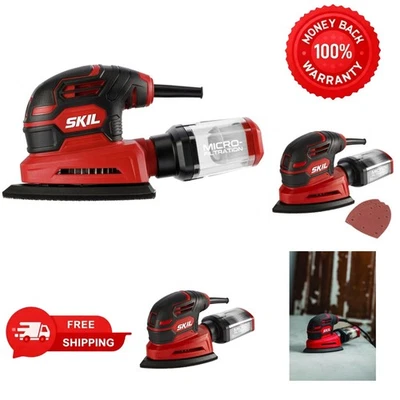 Lixadeira compacta com detalhes com fio, 12000 RPM, inclui 3 lixas e coleção de poeira - Imagem 1 de 4