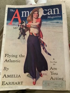 The American magazine Original Amelia Earhart Flying The Atlantic Aug 1932 - Picture 1 of 4