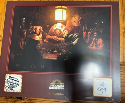 Impresión de celebración de Matt Busch Star Wars High Stakes firmada arte original observación Foto 1 de 4