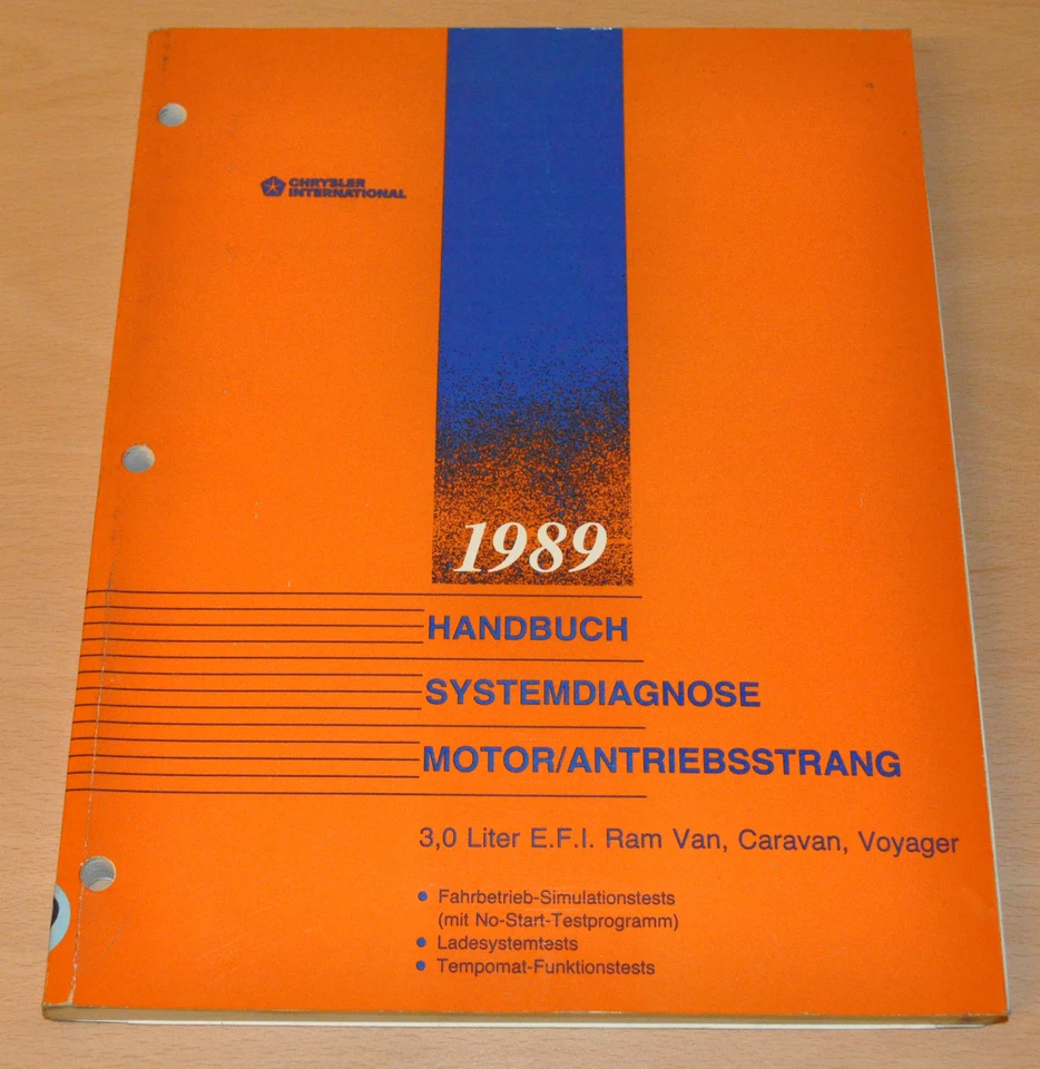 Werkstatthandbuch Chrysler 1989 Handbuch Systemdiagnose Motor/Antriebsstrang  - Bild 1 von 1