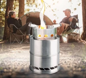 Outdoorkocher/-Ofen Edelstahl Allesbrenner klappbarer Topfständer - Bild 1 von 6