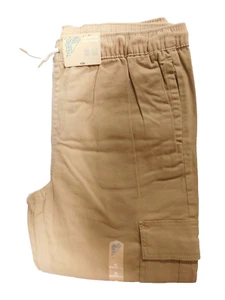 Thereabouts Drawstring XL 18/H/20H Husky Flex Tapered Cargo Tan Pant - Picture 1 of 3