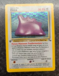 ITALIAN Ditto 3/62 1st Edition Fossil Set Holo Rare Pokemon Card 1999 WOTC TCG - Picture 1 of 12