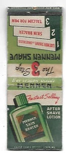 Mennen After Shave Lotion Vintage Matchbook Cover - Picture 1 of 3