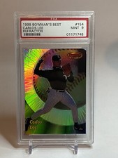 1998 BOWMANS BEST REFRACTOR #154 CARLOS LEE RC #/400 PSA Mint 9
