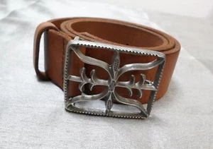 Mens Polo Ralph Lauren leather belt with nice buckle - Picture 1 of 11